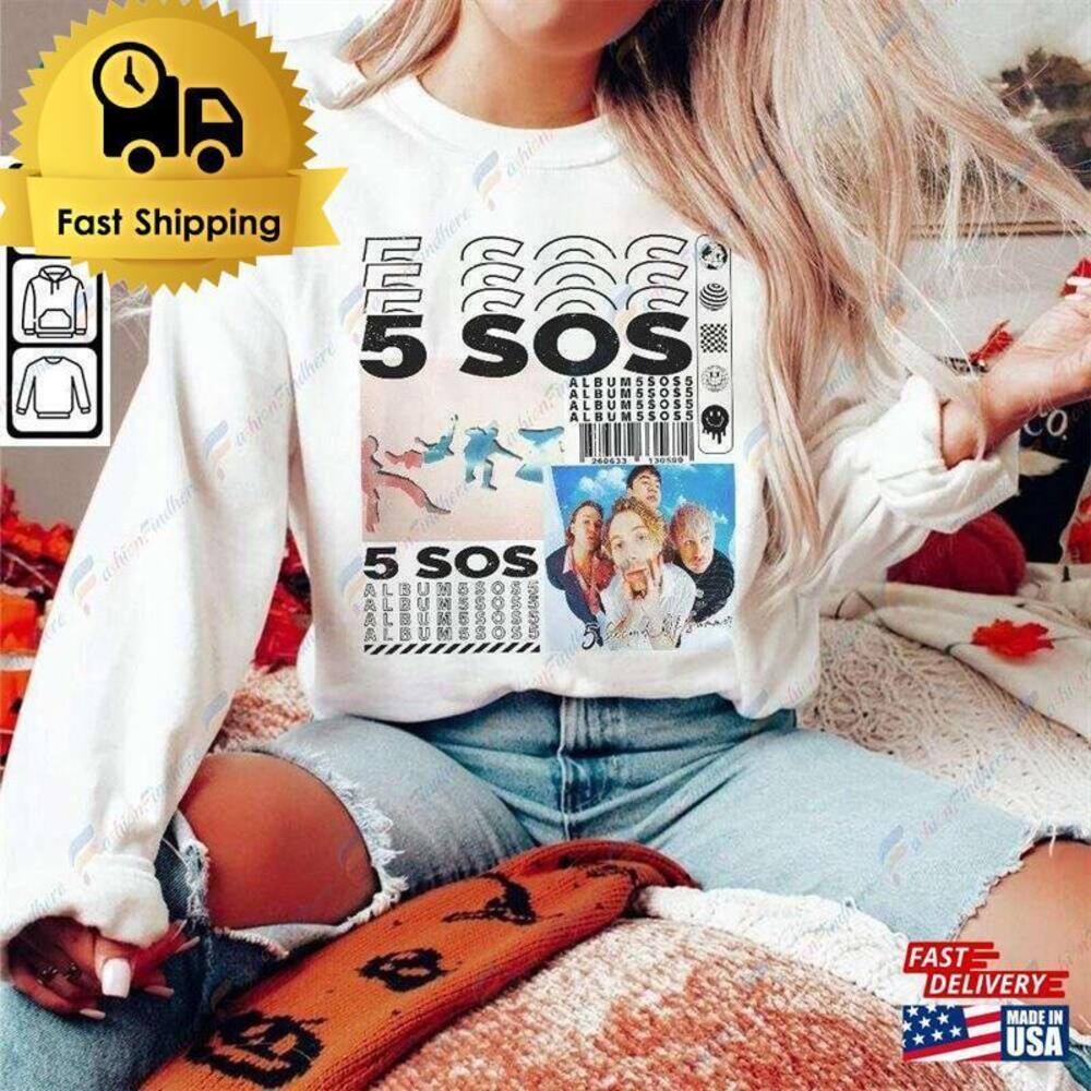5 Seconds Of Summer Music Shirt V1 Y2K Retro The Show Tour Sweatshirt